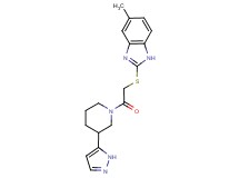 5-methyl-2-({2-oxo-2-[3-(1H-pyrazol-5-yl)piperidin-1-yl]ethyl}thio)-1H-benzimidazole