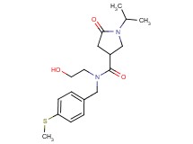 N-(2-hydroxyethyl)-1-isopropyl-N-[4-(methylthio)benzyl]-5-oxo-3-pyrrolidinecarboxamide