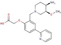 (2-{[(3S*,4R*)-4-amino-3-methoxypiperidin-1-yl]methyl}-4-pyridin-2-ylphenoxy)acetic acid