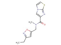 N-[(3-ethyl-5-isoxazolyl)methyl]-N-methylimidazo[2,1-b][1,3]thiazole-6-carboxamide