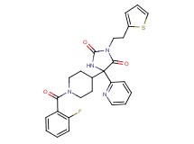 5-[1-(2-fluorobenzoyl)-4-piperidinyl]-5-(2-pyridinyl)-3-[2-(2-thienyl)ethyl]-2,4-imidazolidinedione
