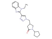 1-cyclopentyl-4-{[4-(1-ethyl-1H-benzimidazol-2-yl)-1H-1,2,3-triazol-1-yl]methyl}pyrrolidin-2-one