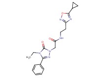 N-[2-(5-cyclopropyl-1,2,4-oxadiazol-3-yl)ethyl]-2-(4-ethyl-5-oxo-3-phenyl-4,5-dihydro-1H-1,2,4-triazol-1-yl)acetamide