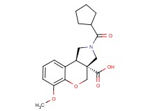 (3aR*,9bR*)-2-(cyclopentylcarbonyl)-6-methoxy-1,2,3,9b-tetrahydrochromeno[3,4-c]pyrrole-3a(4H)-carboxylic acid