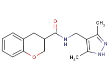 N-[(3,5-dimethyl-1H-pyrazol-4-yl)methyl]chromane-3-carboxamide