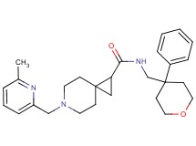 6-[(6-methyl-2-pyridinyl)methyl]-N-[(4-phenyltetrahydro-2H-pyran-4-yl)methyl]-6-azaspiro[2.5]octane-1-carboxamide