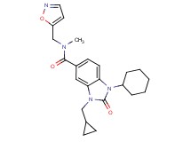 1-cyclohexyl-3-(cyclopropylmethyl)-N-(isoxazol-5-ylmethyl)-N-methyl-2-oxo-2,3-dihydro-1H-benzimidazole-5-carboxamide