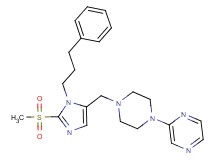 2-(4-{[2-(methylsulfonyl)-1-(3-phenylpropyl)-1H-imidazol-5-yl]methyl}-1-piperazinyl)pyrazine