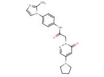N-[4-(2-methyl-1H-imidazol-1-yl)phenyl]-2-[6-oxo-4-(1-pyrrolidinyl)-1(6H)-pyridazinyl]acetamide