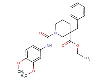ethyl 3-benzyl-1-{[(3,4-dimethoxyphenyl)amino]carbonyl}-3-piperidinecarboxylate