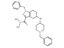 1-benzyl-5-[(1-benzyl-4-piperidinyl)amino]-N,N-dimethyl-4,5,6,7-tetrahydro-1H-indazole-3-carboxamide