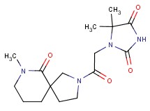 5,5-dimethyl-1-[2-(7-methyl-6-oxo-2,7-diazaspiro[4.5]dec-2-yl)-2-oxoethyl]imidazolidine-2,4-dione