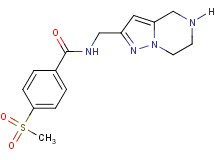 4-(methylsulfonyl)-N-(4,5,6,7-tetrahydropyrazolo[1,5-a]pyrazin-2-ylmethyl)benzamide hydrochloride