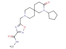 5-[(2-cyclopentyl-3-oxo-2,9-diazaspiro[5.5]undec-9-yl)methyl]-N-methyl-1,2,4-oxadiazole-3-carboxamide