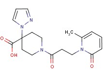 1-[3-(6-methyl-2-oxopyridin-1(2H)-yl)propanoyl]-4-(1H-pyrazol-1-yl)piperidine-4-carboxylic acid