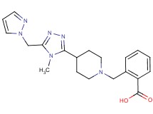 2-({4-[4-methyl-5-(1H-pyrazol-1-ylmethyl)-4H-1,2,4-triazol-3-yl]piperidin-1-yl}methyl)benzoic acid