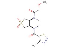 (4aR*,7aS*)-1-(methoxyacetyl)-4-[(4-methyl-1,2,3-thiadiazol-5-yl)carbonyl]octahydrothieno[3,4-b]pyrazine 6,6-dioxide