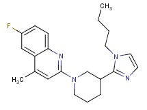 2-[3-(1-butyl-1H-imidazol-2-yl)-1-piperidinyl]-6-fluoro-4-methylquinoline