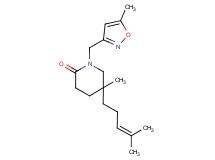 5-methyl-1-[(5-methylisoxazol-3-yl)methyl]-5-(4-methylpent-3-en-1-yl)piperidin-2-one