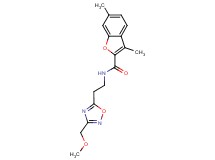 N-{2-[3-(methoxymethyl)-1,2,4-oxadiazol-5-yl]ethyl}-3,6-dimethyl-1-benzofuran-2-carboxamide