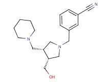 3-{[(3R*,4R*)-3-(hydroxymethyl)-4-(piperidin-1-ylmethyl)pyrrolidin-1-yl]methyl}benzonitrile