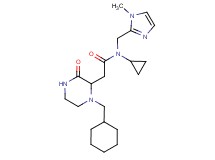2-[1-(cyclohexylmethyl)-3-oxo-2-piperazinyl]-N-cyclopropyl-N-[(1-methyl-1H-imidazol-2-yl)methyl]acetamide