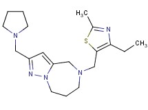 5-[(4-ethyl-2-methyl-1,3-thiazol-5-yl)methyl]-2-(1-pyrrolidinylmethyl)-5,6,7,8-tetrahydro-4H-pyrazolo[1,5-a][1,4]diazepine