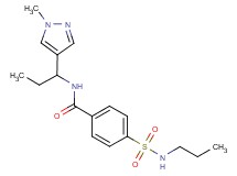 N-[1-(1-methyl-1H-pyrazol-4-yl)propyl]-4-[(propylamino)sulfonyl]benzamide