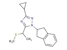3-cyclopropyl-1-(2,3-dihydro-1H-inden-2-yl)-5-[1-(methylthio)ethyl]-1H-1,2,4-triazole