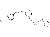 1-[(2E)-3-(4-methoxyphenyl)-2-propen-1-yl]-3-{[4-(1-pyrrolidinylcarbonyl)-1H-1,2,3-triazol-1-yl]methyl}piperidine