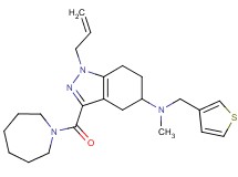1-allyl-3-(1-azepanylcarbonyl)-N-methyl-N-(3-thienylmethyl)-4,5,6,7-tetrahydro-1H-indazol-5-amine