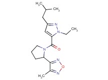 3-{1-[(1-ethyl-3-isobutyl-1H-pyrazol-5-yl)carbonyl]-2-pyrrolidinyl}-4-methyl-1,2,5-oxadiazole