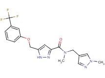 N-methyl-N-[(1-methyl-1H-pyrazol-4-yl)methyl]-5-{[3-(trifluoromethyl)phenoxy]methyl}-1H-pyrazole-3-carboxamide