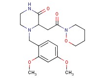 4-(2,4-dimethoxybenzyl)-3-[2-(1,2-oxazinan-2-yl)-2-oxoethyl]-2-piperazinone