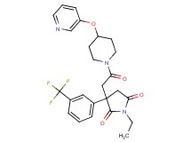 1-ethyl-3-{2-oxo-2-[4-(3-pyridinyloxy)-1-piperidinyl]ethyl}-3-[3-(trifluoromethyl)phenyl]-2,5-pyrrolidinedione