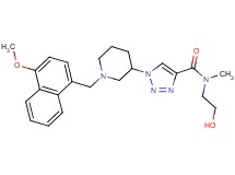 N-(2-hydroxyethyl)-1-{1-[(4-methoxy-1-naphthyl)methyl]-3-piperidinyl}-N-methyl-1H-1,2,3-triazole-4-carboxamide