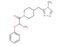 4-[(4-methyl-4H-1,2,4-triazol-3-yl)methyl]-1-(2-phenoxypropanoyl)piperidine