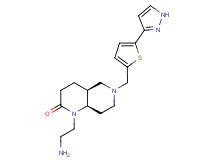 rel-(4aS,8aR)-1-(2-aminoethyl)-6-{[5-(1H-pyrazol-3-yl)-2-thienyl]methyl}octahydro-1,6-naphthyridin-2(1H)-one dihydrochloride