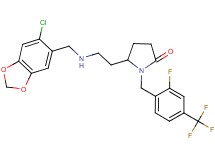 5-(2-{[(6-chloro-1,3-benzodioxol-5-yl)methyl]amino}ethyl)-1-[2-fluoro-4-(trifluoromethyl)benzyl]-2-pyrrolidinone