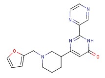 6-[1-(2-furylmethyl)-3-piperidinyl]-2-(2-pyrazinyl)-4(3H)-pyrimidinone trifluoroacetate