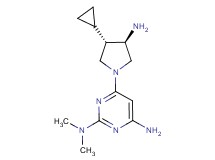 6-[rel-(3R,4S)-3-amino-4-cyclopropyl-1-pyrrolidinyl]-N~2~,N~2~-dimethyl-2,4-pyrimidinediamine dihydrochloride