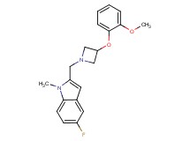 5-fluoro-2-{[3-(2-methoxyphenoxy)-1-azetidinyl]methyl}-1-methyl-1H-indole
