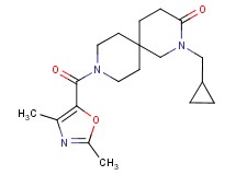2-(cyclopropylmethyl)-9-[(2,4-dimethyl-1,3-oxazol-5-yl)carbonyl]-2,9-diazaspiro[5.5]undecan-3-one