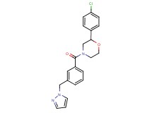 2-(4-chlorophenyl)-4-[3-(1H-pyrazol-1-ylmethyl)benzoyl]morpholine