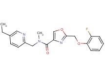 N-[(5-ethyl-2-pyridinyl)methyl]-2-[(2-fluorophenoxy)methyl]-N-methyl-1,3-oxazole-4-carboxamide