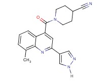 1-{[8-methyl-2-(1H-pyrazol-4-yl)quinolin-4-yl]carbonyl}piperidine-4-carbonitrile