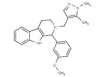 2-[(1,5-dimethyl-1H-pyrazol-4-yl)methyl]-1-(3-methoxyphenyl)-2,3,4,9-tetrahydro-1H-beta-carboline