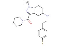 N-[2-(4-fluorophenyl)ethyl]-1-methyl-3-(1-piperidinylcarbonyl)-4,5,6,7-tetrahydro-1H-indazol-5-amine