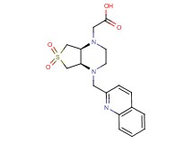 [(4aR*,7aS*)-6,6-dioxido-4-(quinolin-2-ylmethyl)hexahydrothieno[3,4-b]pyrazin-1(2H)-yl]acetic acid