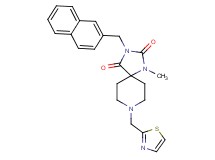 1-methyl-3-(2-naphthylmethyl)-8-(1,3-thiazol-2-ylmethyl)-1,3,8-triazaspiro[4.5]decane-2,4-dione